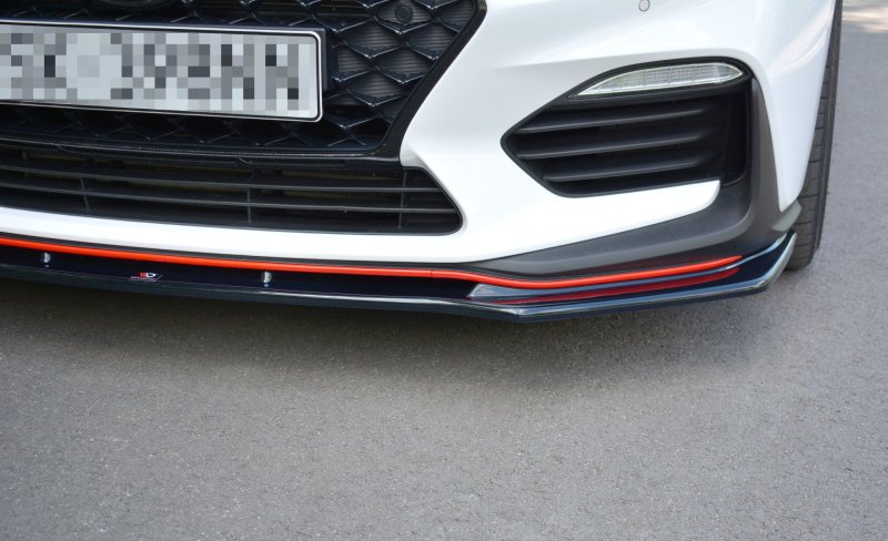 Maxton Front Ansatz V.1 für HYUNDAI I30 Mk3 N  schwarz Hochglanz HY-I30-3-N-FD1-G