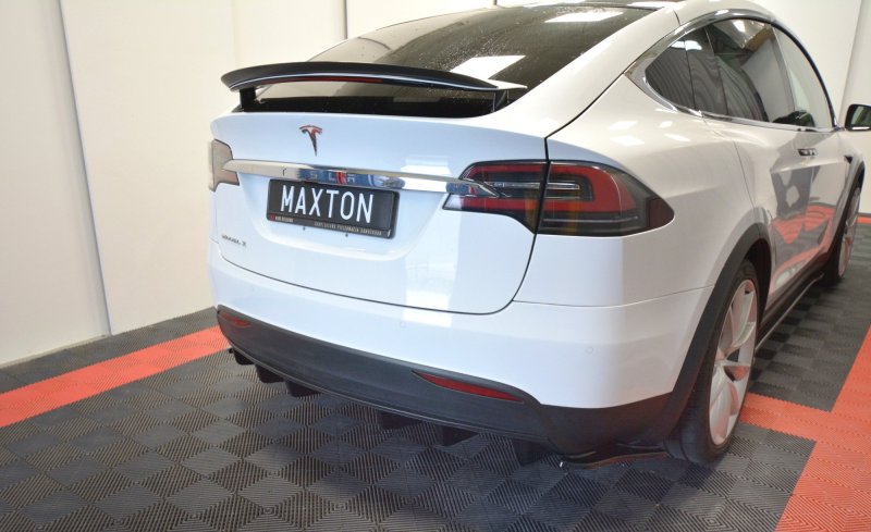 Maxton Diffusor Heck Ansatz für TESLA MODEL X schwarz Hochglanz TE-MODELX-RS2-G