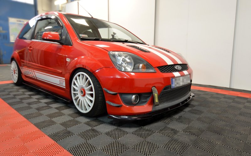 Maxton Front Ansatz V.1 für Ford Fiesta ST Mk6 schwarz Hochglanz FO-FI-6-ST-FD1-G