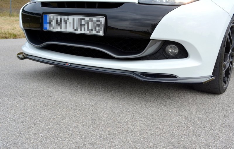 Maxton Front Ansatz V.1 für RENAULT CLIO MK3 RS FACELIFT schwarz Hochglanz RE-CL-3F-RS-FD1-G