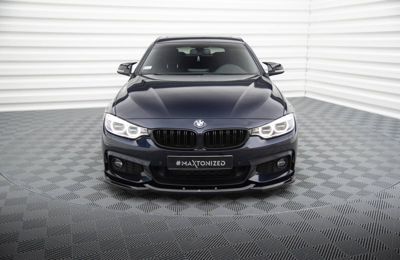 Maxton Front Ansatz V.6 BMW 4er Coupe / Gran Coupe / Cabrio M-Paket F32 / F36 / F33 schwarz Hochglanz BM-4-F36-GC-MPACK-FD2-G