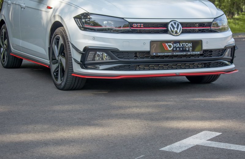 Maxton Front Ansatz V.2 für VW Polo AW GTI schwarz Hochglanz VW-PO-6-GTI-FD2-G