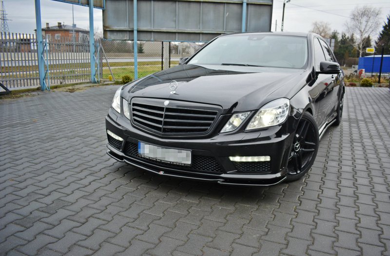 Maxton Front Ansatz V.1 für Mercedes E63 AMG W212  schwarz Hochglanz ME-E-212-AMG-FD1-G