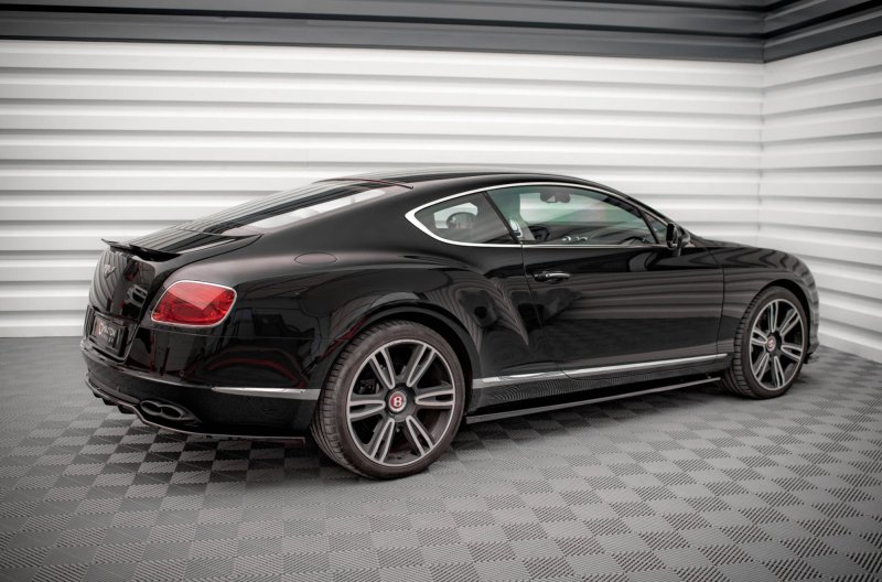 Maxton Seitenschweller Ansatz für Bentley Continental GT V8 S Mk2 schwarz Hochglanz BE-CO-GT-1F-SD1-G
