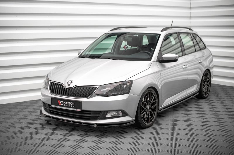 Maxton Seitenschweller Ansatz für Skoda Fabia Mk3 schwarz Hochglanz SK-FA-3-SD1-G