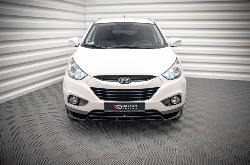 Maxton Front Ansatz für Hyundai ix35 Mk1 schwarz Hochglanz HY-IX35-1-FD1G+FD1R-G