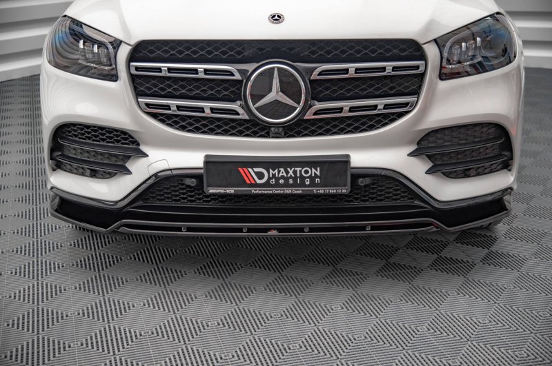 Maxton Front Ansatz für Mercedes-Benz GLS AMG-Line X167 schwarz Hochglanz ME-GLS-167-AMGLINE-FD1G+FD1R-G