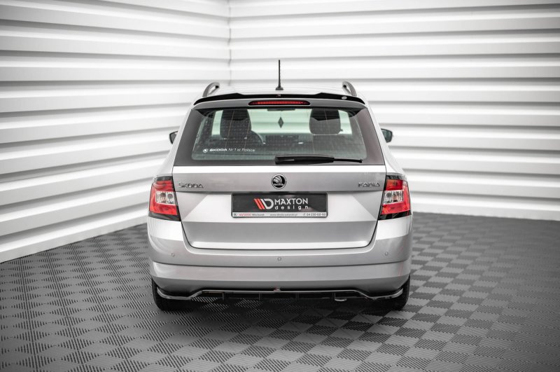 Maxton Spoiler CAP für Skoda Fabia Combi Mk3 schwarz Hochglanz SK-FA-3-CAP1-G