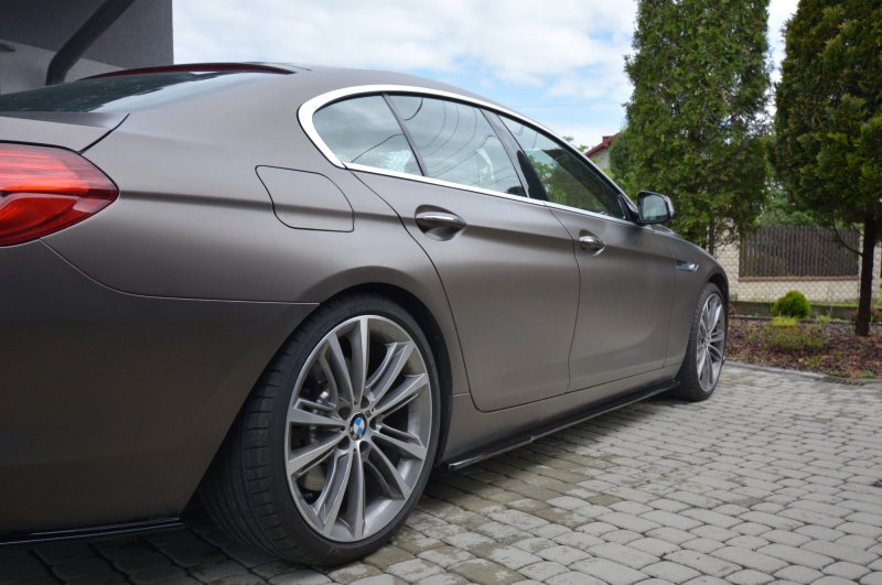Maxton Seitenschweller Ansatz für BMW 6er GRAN COUPÉ schwarz Hochglanz BM-6-06-GC-SD1-G