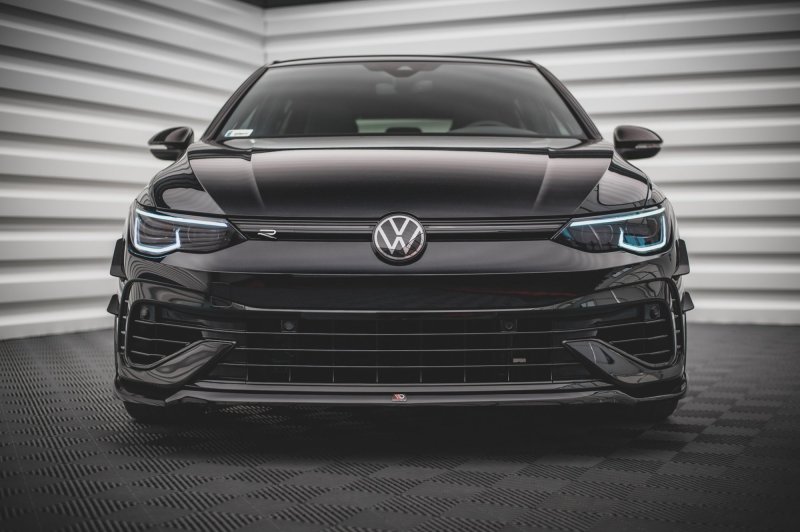 Maxton Front Ansatz V.6 für Volkswagen Golf R Mk8 schwarz Hochglanz VW-GO-8-R-FD6-G