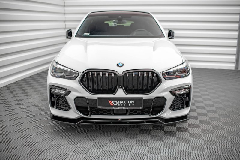 Maxton Front Ansatz V.2 für BMW X6 M-Paket G06 schwarz Hochglanz BM-X6-06-MPACK-FD2G+FD2R-G