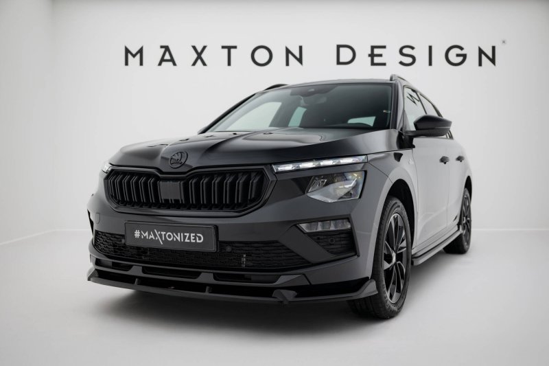 Maxton Front Ansatz V.2 Skoda Kamiq Monte Carlo Mk1 Facelift schwarz Hochglanz SK-KM-1F-MC-FD2-G