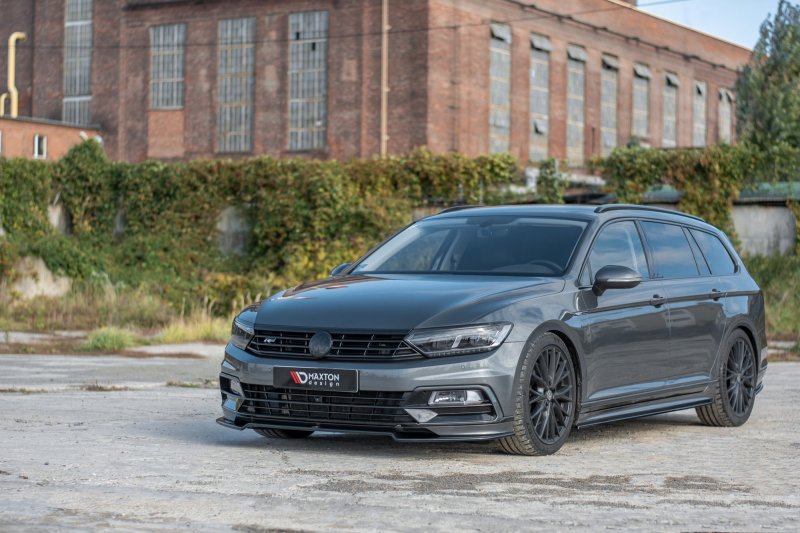 Maxton Front Ansatz V.2 für Volkswagen Passat R-Line B8 schwarz Hochglanz VW-PA-B8-RLINE-FD2-G