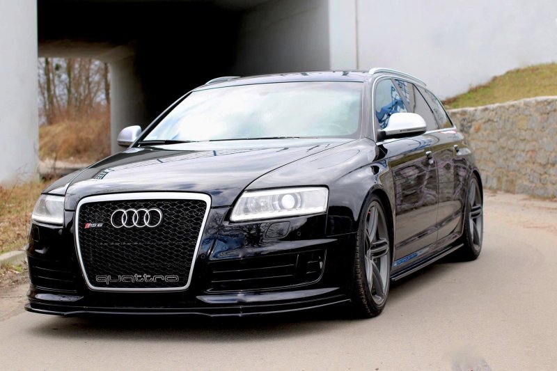 Maxton Seitenschweller Ansatz für Audi RS6 C6 schwarz Hochglanz AU-RS6-C6-SD1-G