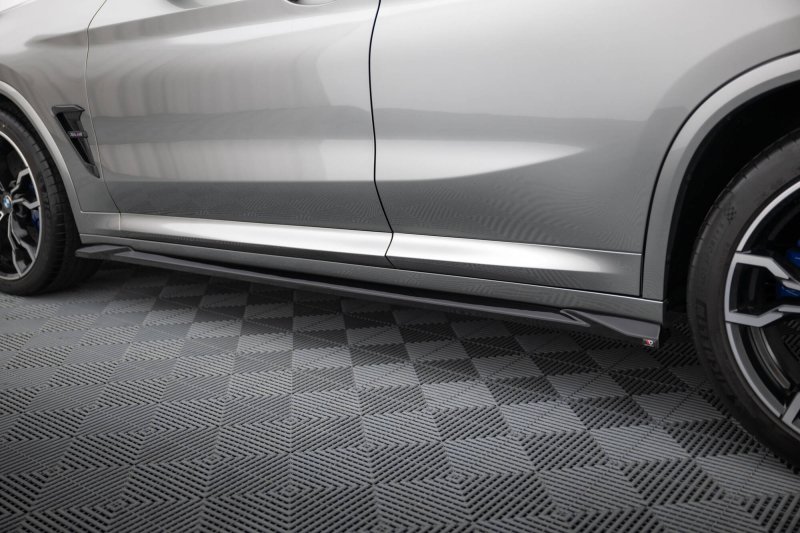 Maxton Seitenschweller Ansatz BMW X4M F98 Facelift schwarz Hochglanz BM-X4M-F98-SD1-G