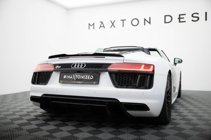 Maxton Spoiler CAP Abrisskante Audi R8 Spyder Mk2 schwarz Hochglanz AU-R8-2-SP-CAP1-G