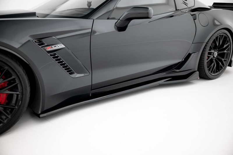Maxton Seitenschweller Ansatz Chevrolet Corvette Z06 C7 schwarz Hochglanz CH-CO-C7-Z06-SD1-G
