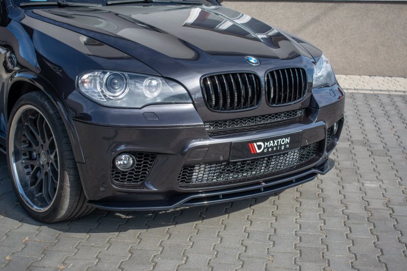 Maxton Front Ansatz für  BMW X5 E70 Facelift M Paket schwarz Hochglanz BM-X5-70F-MPACK-FD1+FD1R-G