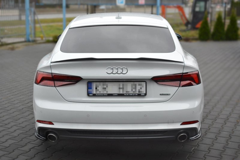 Maxton Spoiler CAP für Audi A5 S-Line F5 Sportback schwarz Hochglanz AU-A5-2-SLINE-SB-CAP1-G