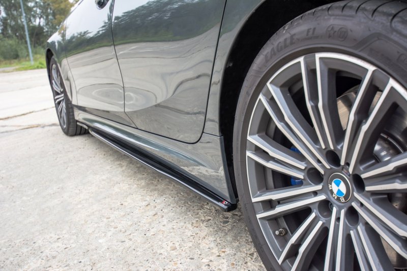 Maxton Seitenschweller Ansatz für BMW 3er G20 M Paket schwarz Hochglanz BM-3-20-MPACK-SD1-G