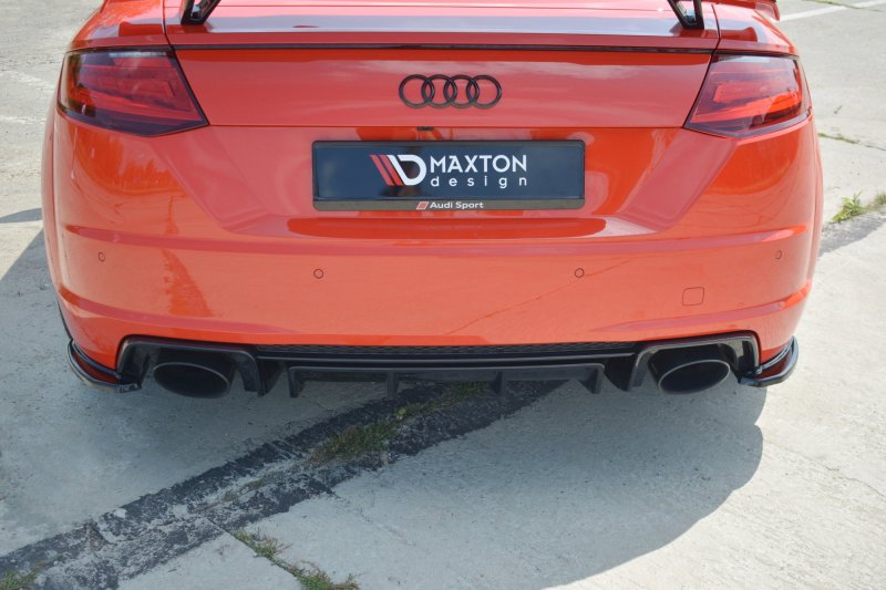 Maxton Heck Ansatz Flaps Diffusor für Audi TT RS 8S schwarz Hochglanz AU-TT-3-RS-RSD1-G