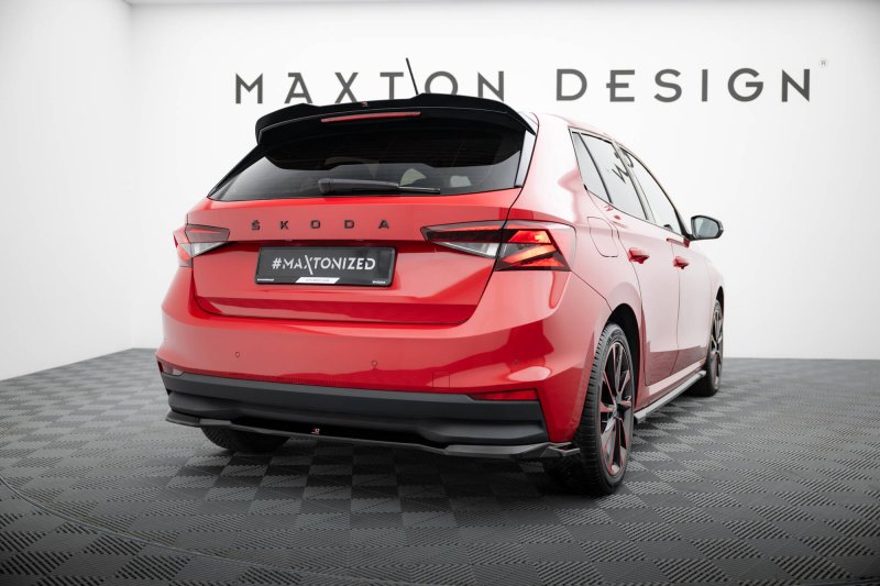 Maxton Spoiler CAP Abrisskante Skoda Fabia Mk4 schwarz Hochglanz SK-FA-4-CAP1-G