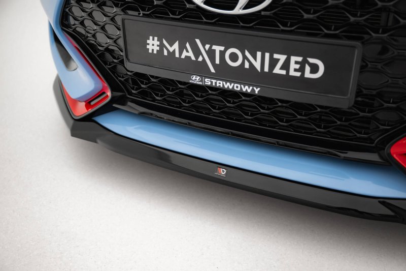 Maxton Front Ansatz V.1 Hyundai Veloster N Mk2 schwarz Hochglanz HY-VE-2-N-FD1-G