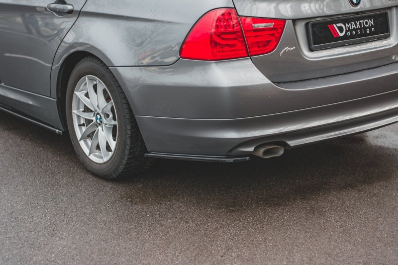 Maxton Heck Ansatz Flaps Diffusor für BMW 3er E91 Facelift schwarz Hochglanz BM-3-91-RSD1-G