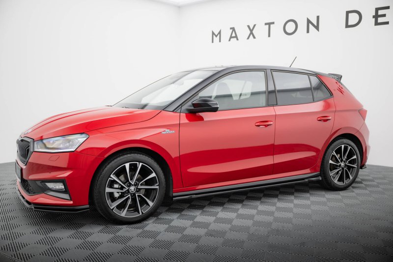 Maxton Seitenschweller Ansatz Skoda Fabia Monte Carlo Mk4 schwarz Hochglanz SK-FA-4-MC-SD1-G