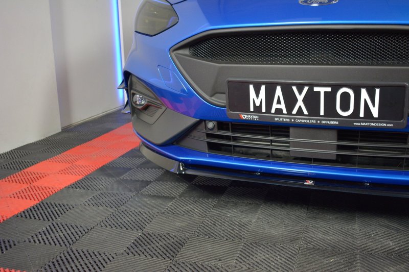 Maxton Front Ansatz V.2 für Ford Focus ST / ST-Line Mk4 schwarz Hochglanz FO-FO-4-STLINE-FD2-G
