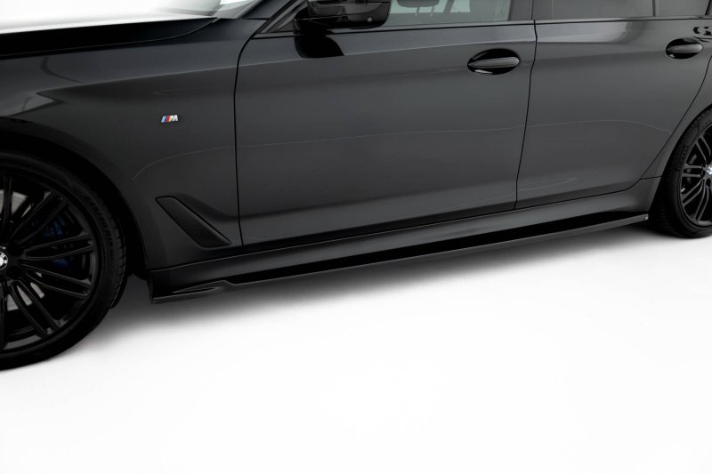 Maxton Seitenschweller Ansatz BMW M550i / M550d Limousine G30 / G30 Facelift schwarz Hochglanz BM-5-G30-MPACK-SD2-G