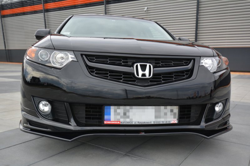 Maxton Front Ansatz für HONDA ACCORD MK.8 TYPE-S CU-Serie vor Facelift SEDAN schwarz Hochglanz HO-AC-8-TYPE-S-FD1-G
