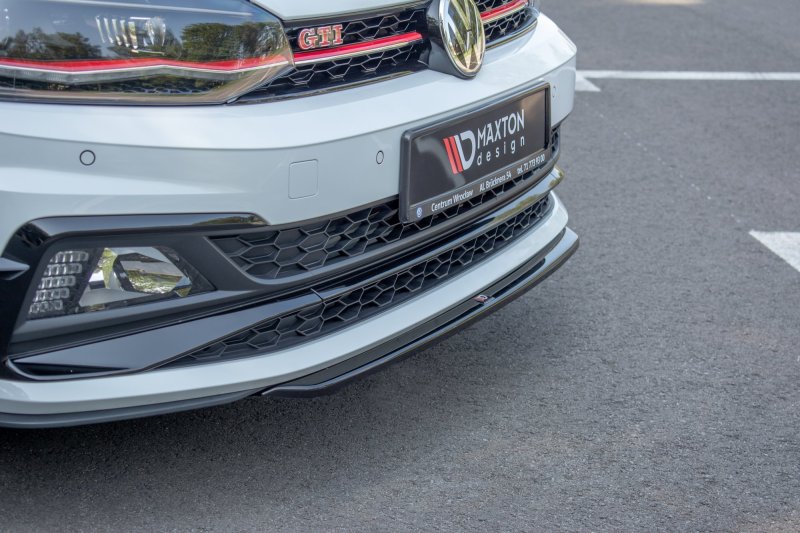Maxton Front Ansatz V.4 für VW Polo GTI Mk6 schwarz matt VW-PO-6-GTI-FD4-T