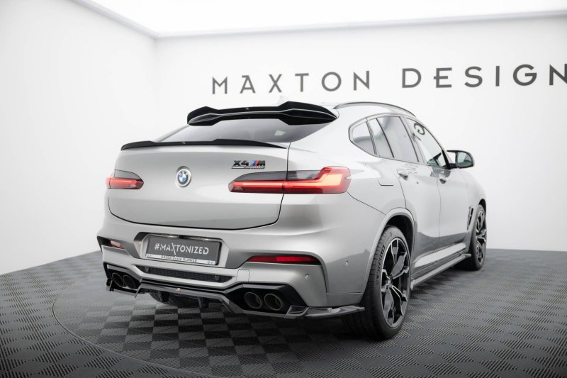 Maxton Mittlerer Cup Diffusor Heck Ansatz BMW X4 M F98 schwarz Hochglanz BM-X4M-F98-RD1G+RD2-G