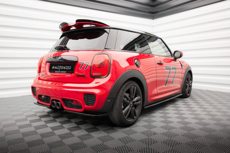 Maxton Heck Ansatz Flaps Diffusor Mini Cooper S John Copper Works F56 schwarz Hochglanz MC-S-3-56-JCW-RSD2-G