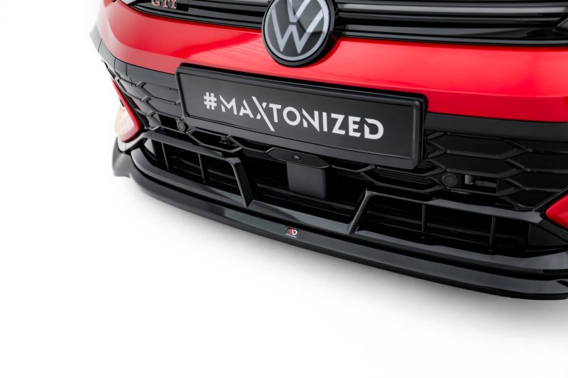 Maxton Front Ansatz V.4 VW Golf GTI Clubsport Mk8 Facelift schwarz Hochglanz VW-GO-8F-GTI-CS-FD4-G