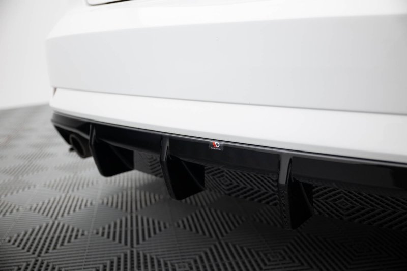 Maxton Diffusor Heck Ansatz Audi A3 Limousine 8V Facelift (Version mit Einzel-Auspuffendrohren beidseitig) AU-A3-8VF-S-RS1GO_O