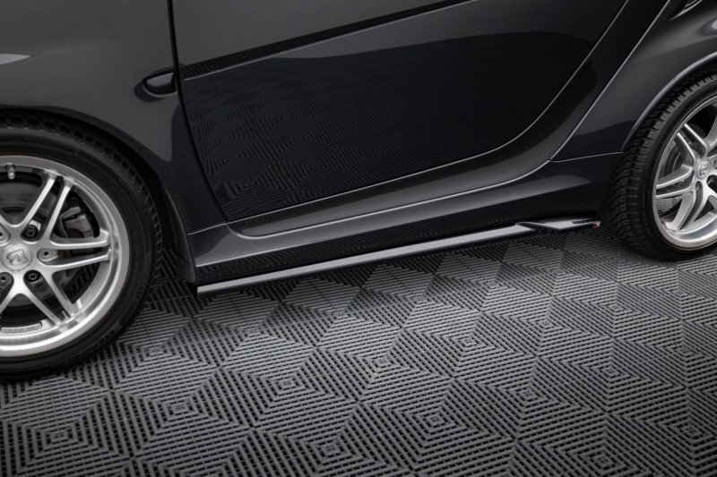 Maxton Seitenschweller Ansatz Brabus Smart Fortwo C451 Facelift schwarz Hochglanz BR-SM-FT-451-SD1-G