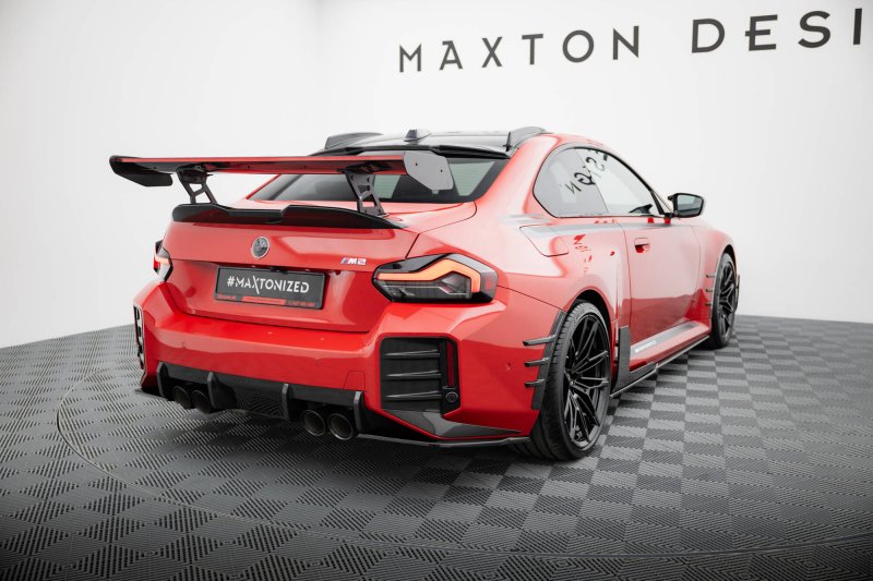 Maxton Heck Ansatz Flaps Diffusor BMW M2 M-Performance G87 schwarz Hochglanz BM-M2-G87-MP-RSD1-G