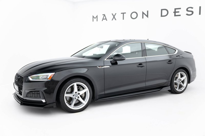 Maxton Seitenschweller Ansatz Audi S5 / A5 S-Line Sportback F5 schwarz Hochglanz AU-S5-2-SB-SD1-G