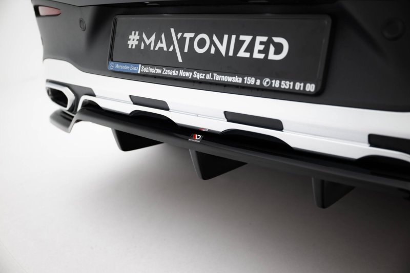 Maxton Mittlerer Cup Diffusor Heck Ansatz Mercedes-Benz GLC Coupe AMG-Line C254 schwarz Hochglanz ME-GLC-C254-AMGLINE-RD1G+RD2-G