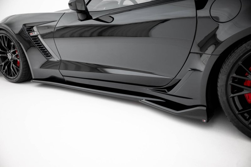 Maxton Seitenschweller Ansatz Chevrolet Corvette Z06 C7 schwarz Hochglanz CH-CO-C7-Z06-SD1-G