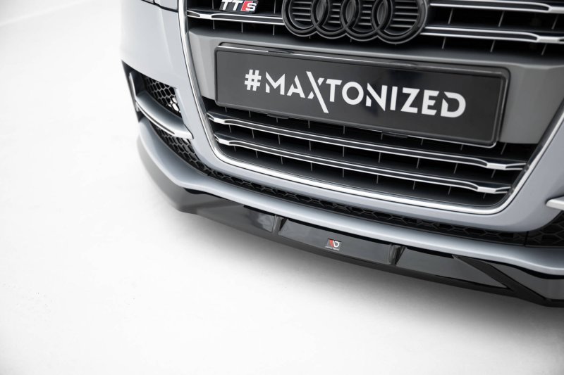 Maxton Front Ansatz V.2 Audi TT S / TT S-Line 8J Facelift schwarz Hochglanz AU-TT-2-SLINE-FD2-G