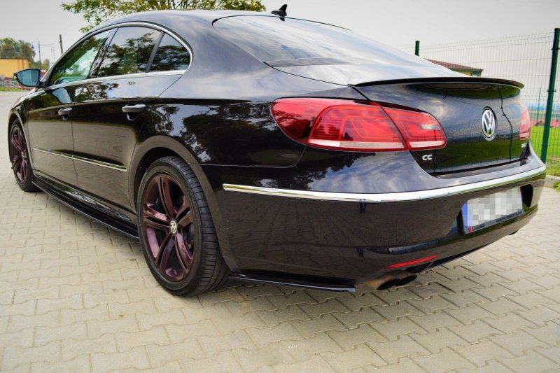 Maxton Heck Ansatz Flaps Diffusor für  VOLKSWAGEN CC R-LINE schwarz Hochglanz VW-CC-1F-RLINE-RSD1-G
