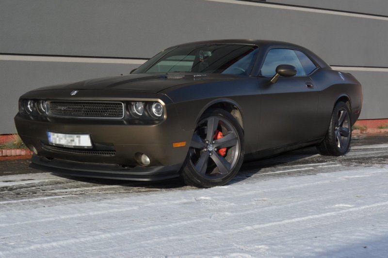 Maxton Front Ansatz für DODGE CHALLENGER MK3. PHASE-I SRT8 COUPE  schwarz Hochglanz DO-CHL-3-SRT8-FD1-G