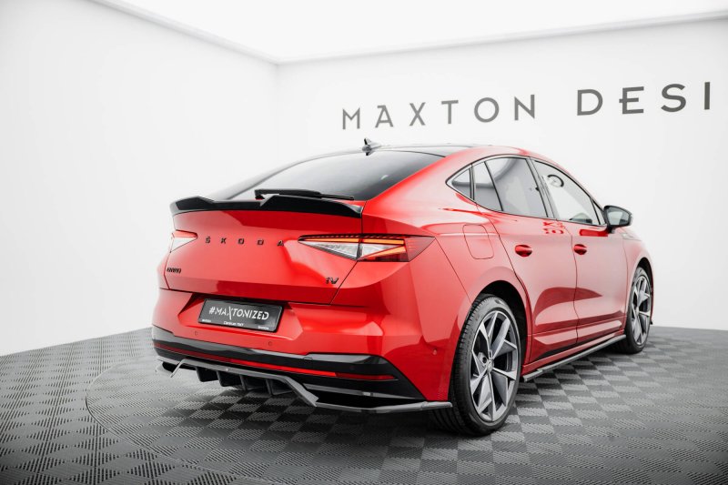 Maxton Spoiler CAP Abrisskante 3D Skoda Enyaq Coupe iV schwarz Hochglanz SK-EN-1-RS-C-CAP3D1-G