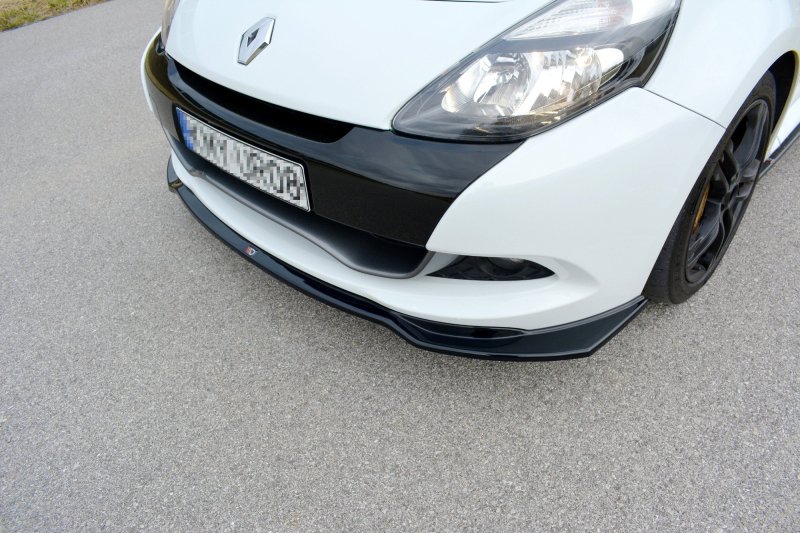 Maxton Front Ansatz V.1 für RENAULT CLIO MK3 RS FACELIFT schwarz Hochglanz RE-CL-3F-RS-FD1-G