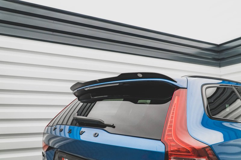 Maxton Spoiler CAP für Volvo V60 R-Design Mk2 schwarz Hochglanz VO-V60-3-RDESIGN-CAP1-G