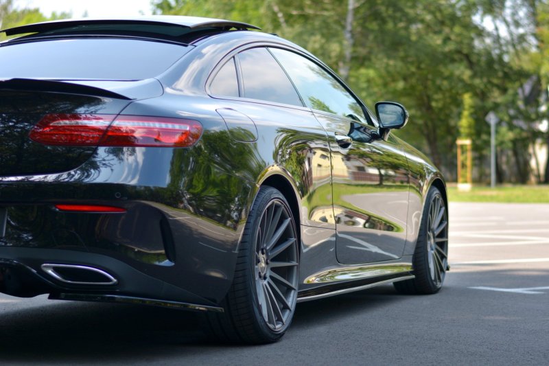 Maxton Seitenschweller Ansatz für Mercedes-Benz E-Klasse W213 Coupe (C238) AMG-Line schwarz Hochglanz ME-E-213-AMGLINE-C-SD1-G