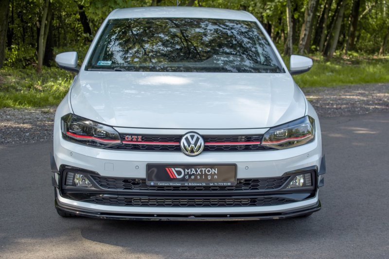 Maxton Front Ansatz V.1 für VW Polo AW GTI schwarz Hochglanz VW-PO-6-GTI-FD1-G